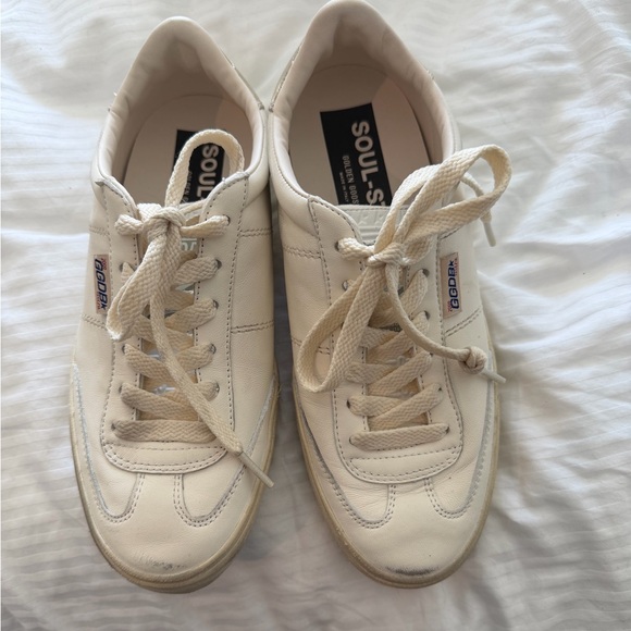 New Authentic Golden Goose White Soul Star Sneakers Size 37 7 - Picture 1 of 7